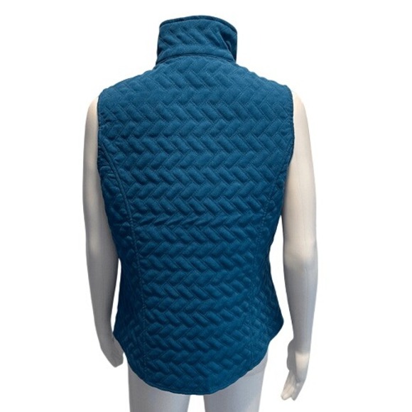 Nomadic‎ Traders Quilted Zip Front Vest Peacock Blue Lightweight Size S NWT - Picture 5 of 8